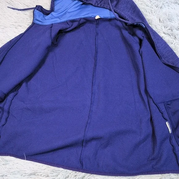 Under Armour Sweatshirt Womens M Purple Hoodie Cold Gear Zip Up Athletic Pockets - Picture 11 of 12
